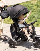 QPlay Tricicleta ultrapliabila Nova Max Bej maner telescopic spatar rotativ si reglabil cadru din aluminiu roti Eva accesorii incluse