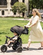 QPlay Tricicleta ultrapliabila Nova Max Bej maner telescopic spatar rotativ si reglabil cadru din aluminiu roti Eva accesorii incluse