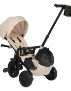 QPlay Tricicleta ultrapliabila Nova Max Bej maner telescopic spatar rotativ si reglabil cadru din aluminiu roti Eva accesorii incluse