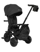 QPlay Tricicleta ultrapliabila Nova Max Negru maner telescopic spatar rotativ si reglabil cadru din aluminiu roti Eva accesorii incluse