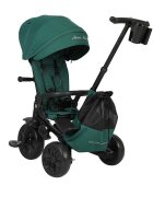 QPlay Tricicleta ultrapliabila Nova Max Verde maner telescopic spatar rotativ si reglabil cadru din aluminiu roti Eva accesorii incluse