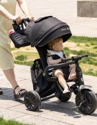 QPlay Tricicleta ultrapliabila Nova Max Verde maner telescopic spatar rotativ si reglabil cadru din aluminiu roti Eva accesorii incluse