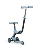 QPlay Trotineta 3in1 Sema Albastru cu scaun maner telescopic si ajustabil suport pentru picioare detasabil greutate suportata 50 kg
