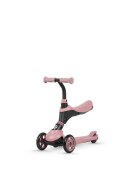 QPlay Trotineta 3in1 Sema Roz cu scaun maner telescopic si ajustabil suport pentru picioare detasabil greutate suportata 50 kg