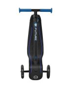 QPlay Trotineta Future albastru 3 roti cu lumini LED pliabila ghidon reglabil platforma antialunecare greutate suportata 50 kg