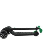 QPlay Trotineta Future verde 3 roti cu lumini LED pliabila ghidon reglabil platforma antialunecare greutate suportata 50 kg