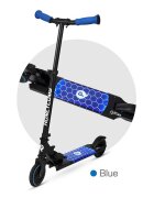QPlay Trotineta Honeycomb Albastru cu lumini LED pliabila ghidon reglabil greutate suportata 50 kg varsta 5 ani+