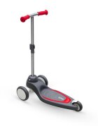 QPlay Trotineta Mika Rosu 3 roti cu LED pliabila ghidon reglabil greutate suportata 50 kg varsta 2 ani+