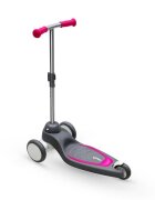 QPlay Trotineta Mika Roz 3 roti cu LED pliabila ghidon reglabil greutate suportata 50 kg varsta 2 ani+