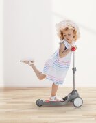 QPlay Trotineta Mika Roz 3 roti cu LED pliabila ghidon reglabil greutate suportata 50 kg varsta 2 ani+