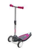 QPlay Trotineta Mika Roz 3 roti cu LED pliabila ghidon reglabil greutate suportata 50 kg varsta 2 ani+