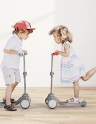 QPlay Trotineta Mika Verde 3 roti cu LED pliabila ghidon reglabil greutate suportata 50 kg varsta 2 ani+