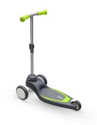 QPlay Trotineta Mika Verde 3 roti cu LED pliabila ghidon reglabil greutate suportata 50 kg varsta 2 ani+