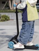 QPlay Trotineta pentru copii Sema EVO Albastru 6 in 1 multifunctionala cu scaunel maner telescopic parental inaltime ajustabila cadru din aluminiu greutate admisa 50 kg