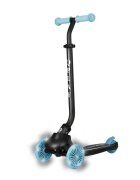 QPlay Trotineta pentru copii Sema EVO Albastru 6 in 1 multifunctionala cu scaunel maner telescopic parental inaltime ajustabila cadru din aluminiu greutate admisa 50 kg