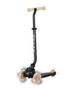 QPlay Trotineta pentru copii Sema EVO Bej 6 in 1 multifunctionala cu scaunel maner telescopic parental inaltime ajustabila cadru din aluminiu greutate admisa 50 kg