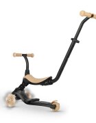QPlay Trotineta pentru copii Sema EVO Bej 6 in 1 multifunctionala cu scaunel maner telescopic parental inaltime ajustabila cadru din aluminiu greutate admisa 50 kg