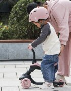 QPlay Trotineta pentru copii Sema EVO Roz 6 in 1 multifunctionala cu scaunel maner telescopic parental inaltime ajustabila cadru din aluminiu greutate admisa 50 kg