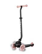 QPlay Trotineta pentru copii Sema EVO Roz 6 in 1 multifunctionala cu scaunel maner telescopic parental inaltime ajustabila cadru din aluminiu greutate admisa 50 kg