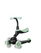 QPlay Trotineta pentru copii Sema EVO Verde 6 in 1 multifunctionala cu scaunel maner telescopic parental inaltime ajustabila cadru din aluminiu greutate admisa 50 kg