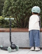 QPlay Trotineta pentru copii Sema EVO Verde 6 in 1 multifunctionala cu scaunel maner telescopic parental inaltime ajustabila cadru din aluminiu greutate admisa 50 kg