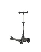 QPlay Trotineta pliabila pentru copii Sparkling Negru roti luminoase cu led platforma antiderapanta ghidon cu inaltime reglabila greutate admisa 50 kg