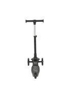 QPlay Trotineta pliabila pentru copii Sparkling Negru roti luminoase cu led platforma antiderapanta ghidon cu inaltime reglabila greutate admisa 50 kg