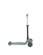 QPlay Trotineta pliabila pentru copii Sparkling Verde roti luminoase cu led platforma antiderapanta ghidon cu inaltime reglabila greutate admisa 50 kg