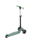 QPlay Trotineta pliabila pentru copii Sparkling Verde roti luminoase cu led platforma antiderapanta ghidon cu inaltime reglabila greutate admisa 50 kg
