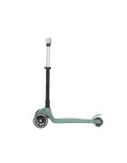 QPlay Trotineta pliabila pentru copii Sparkling Verde roti luminoase cu led platforma antiderapanta ghidon cu inaltime reglabila greutate admisa 50 kg