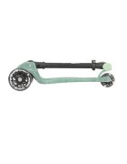 QPlay Trotineta pliabila pentru copii Sparkling Verde roti luminoase cu led platforma antiderapanta ghidon cu inaltime reglabila greutate admisa 50 kg