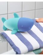 Quut Toys Jucarie stropitoare de baie din silicon Rechinul Squeezi