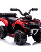 R-Sport ATV electric pentru copii J9 Rosu roti si scaun din plastic putere 25W 70x44x40 cm varsta 1.5-4 ani