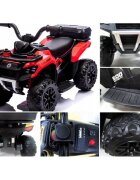 R-Sport ATV electric pentru copii J9 Rosu roti si scaun din plastic putere 25W 70x44x40 cm varsta 1.5-4 ani