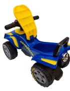R-Sport Atv fara pedale pentru copii GoodYear 55Z-G Albastru actionat cu picioarele loc de depozitare sub scaun recomandat copiilor intre 1 si 3 ani volan cu melodii lumini