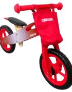 R-Sport Bicicleta copii fara pedale din lemn cu roti din spuma EVA R10 Rosu cu roti din spuma eva varsta 2-5 ani scaun reglabil geanta pentru obiecte mici sarcina maxima admisa 25 kg