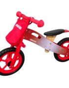 R-Sport Bicicleta copii fara pedale din lemn cu roti din spuma EVA R10 Rosu cu roti din spuma eva varsta 2-5 ani scaun reglabil geanta pentru obiecte mici sarcina maxima admisa 25 kg