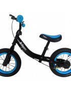 R-Sport Bicicleta copii fara pedale R3 albastru-negru 11 inch scaun moale reglabil pe inaltime 37-43 cm roti gonflabile frana pe roata din fata cadru usor din otel pana la 35 kg varsta 3-5 ani