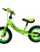 R-Sport Bicicleta copii fara pedale R3 verde 11 inch scaun moale reglabil pe inaltime 37-43 cm roti gonflabile frana pe roata din fata cadru usor din otel pana la 35 kg varsta 3-5 ani