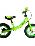 R-Sport Bicicleta copii fara pedale R3 verde 11 inch scaun moale reglabil pe inaltime 37-43 cm roti gonflabile frana pe roata din fata cadru usor din otel pana la 35 kg varsta 3-5 ani