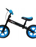 R-Sport Bicicleta copii fara pedale R4 albastru-negru 11 inch scaun moale reglabil pe inaltime 37-43 cm roti din spuma EVA frana pe roata din fata cadru usor din otel pana la 35 kg