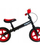 R-Sport Bicicleta copii fara pedale R4 rosu-negru 11 inch scaun moale reglabil pe inaltime 37-43 cm roti din spuma EVA frana pe roata din fata cadru usor din otel pana la 35 kg
