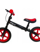 R-Sport Bicicleta copii fara pedale R4 rosu-negru 11 inch scaun moale reglabil pe inaltime 37-43 cm roti din spuma EVA frana pe roata din fata cadru usor din otel pana la 35 kg