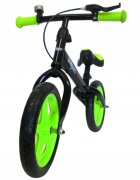 R-Sport Bicicleta copii fara pedale R4 verde-negru 11 inch scaun moale reglabil pe inaltime 37-43 cm roti din spuma EVA frana pe roata din fata cadru usor din otel pana la 35 kg