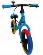 R-Sport Bicicleta copii fara pedale R6 albastru 11 inch scaun moale reglabil pe inaltime 31-38 cm roti din spuma EVA frana pe roata din fata cadru usor din otel pana la 35 kg varsta 2-6 ani