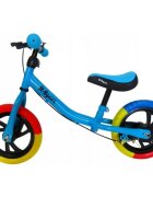 R-Sport Bicicleta copii fara pedale R6 albastru 11 inch scaun moale reglabil pe inaltime 31-38 cm roti din spuma EVA frana pe roata din fata cadru usor din otel pana la 35 kg varsta 2-6 ani