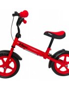 R-Sport Bicicleta copii fara pedale R9 rosu 11 inch scaun moale reglabil pe inaltime 38-45 cm roti din spuma EVA frana pe roata din fata cadru usor din otel pana la 35 kg varsta 3-6 ani