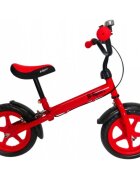 R-Sport Bicicleta copii fara pedale R9 rosu 11 inch scaun moale reglabil pe inaltime 38-45 cm roti din spuma EVA frana pe roata din fata cadru usor din otel pana la 35 kg varsta 3-6 ani
