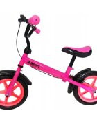 R-Sport Bicicleta copii fara pedale R9 roz 11 inch scaun moale reglabil pe inaltime 38-45 cm roti din spuma EVA frana pe roata din fata cadru usor din otel pana la 35 kg varsta 3-6 ani