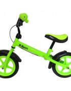 R-Sport Bicicleta copii fara pedale R9 verde 11 inch scaun moale reglabil pe inaltime 38-45 cm roti din spuma EVA frana pe roata din fata cadru usor din otel pana la 35 kg varsta 3-6 ani
